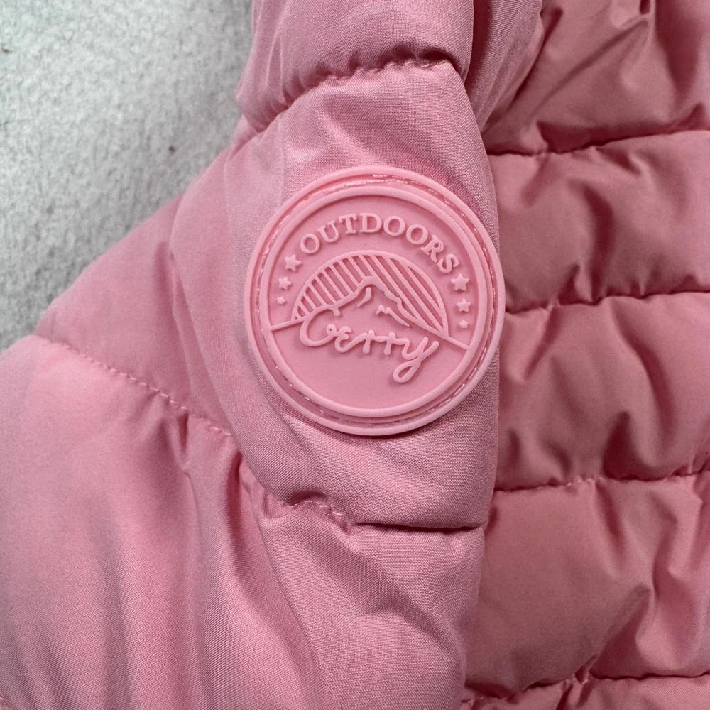 Gerry Puffer Jacket Toddler Girls 4T Pink Excellent Hooded Quilted Zip Up